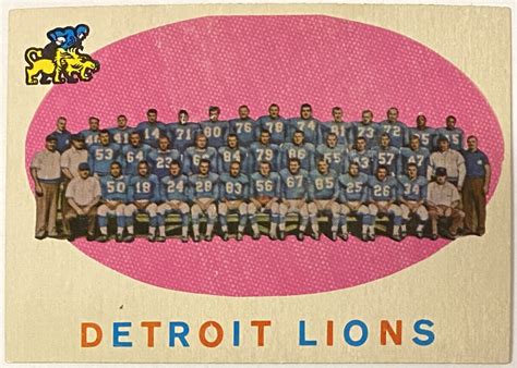 Detroit Lions Topps Detroit Lions Team Checklist Card W Alex