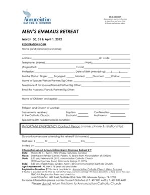 Fillable Online A Print Ready Pdf Of The Emmaus Application