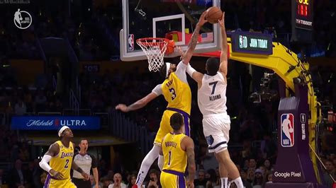 Anthony Davis With Incredible Block On Santi Aldama That Puts Him On