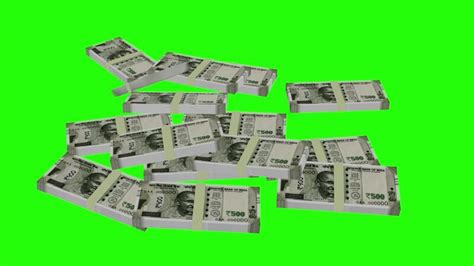 indian money fall green screen  stock video  vecteezy