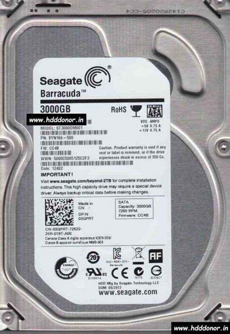 Seagate St Dm Yn Fw Cc B Rev A Gb