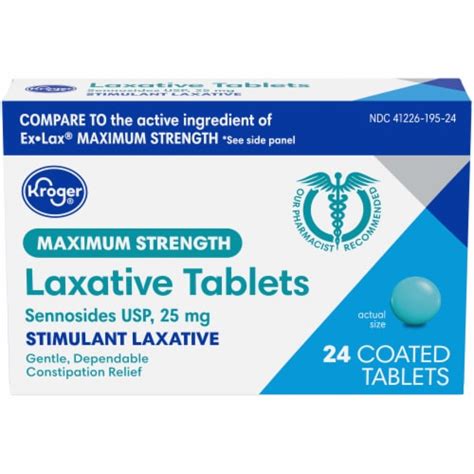 Kroger® Maximum Strength Stimulant Laxative Coated Tablets, 24 ct - QFC