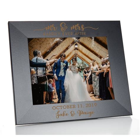 Personalized Mr And Mrs Picture Frame Custom Wedding Picture Frame Engraved Mr And Mrs Picture