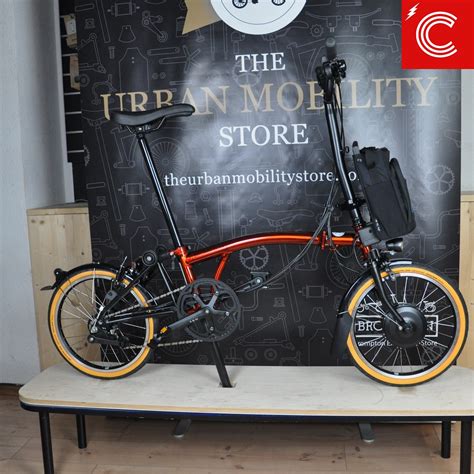 Brompton C Line Electric Ein Flame Laquer The Urban Mobility Store