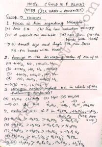 10 IMPORTANT MCQS GROUP 15 ELEMENTS P BLOCK ELEMENTS Basics Of Chemistry