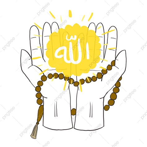 Muslim Prayer Clipart Vector Muslim Pray To Allah Hands With Prayer