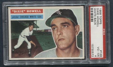 Topps Dixie Howell White Sox Wb Psa White Back Ebay