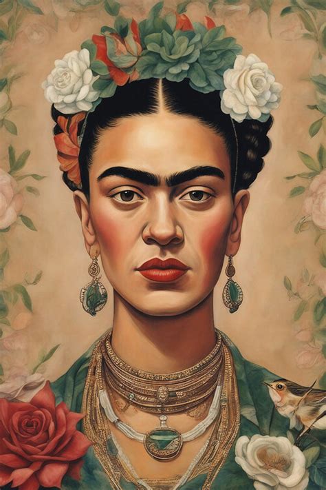 Wall Art Print Frida Kahlo - Vintage Portrait | Gifts & Merchandise | Europosters