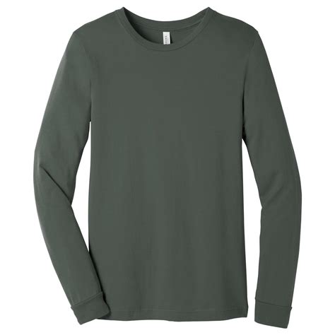 Bella Canvas Bc3501 Unisex Jersey Long Sleeve Tee Military Green