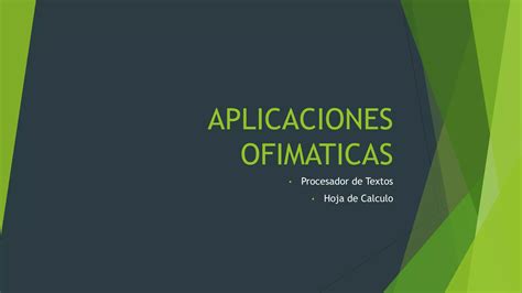 Aplicaciones Ofimaticas Ppt