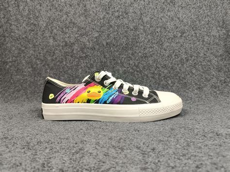 Cartoon black canvas shoes - XINDESHENG