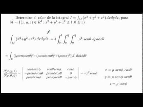 Integral Triple Pasando A Coordenadas Esf Ricas Universidad Youtube