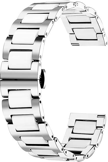 Binlun Bracelet De Montre En C Ramique Avec En Acier Inoxydable Poli