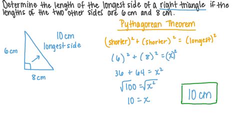 Question Video Applying The Pythagorean Theorem In Solving Word