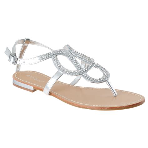 Silver Rhinestone Sandals