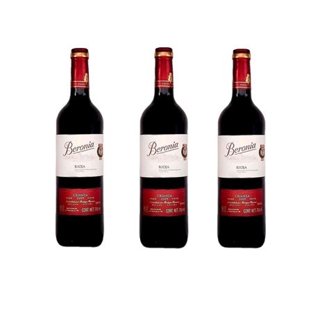 Paquete 3 Botellas Vino Tinto Beronia Crianza Rioja 750 Ml Walmart En