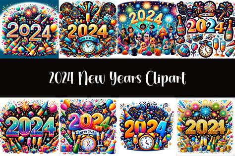 2024 New Years Clipart Graphic by charmsnkissesXOXO · Creative Fabrica