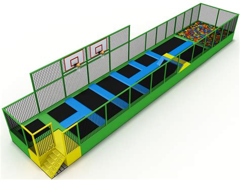 Narrow Mini Trampoline Park with Basketball - Buy narrow trampoline park, trampoline with ...