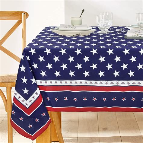 4th Of July Tablecloth 60 X 84 Inch Memorial Day Patriotic Table Cloths