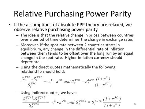 Relative Purchasing Power Parity Formula Example Slidesharetrick