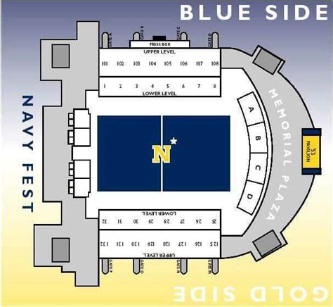 Navy Football Stadium Seating Map