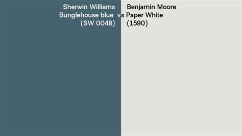 Sherwin Williams Bunglehouse Blue Sw 0048 Vs Benjamin Moore Paper