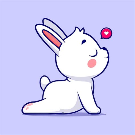 Premium Vector Cute Rabbit Stretching Cartoon Vector Icon