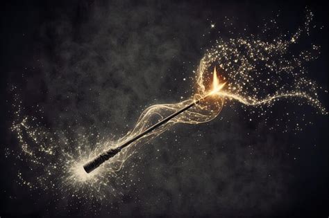 Premium Photo Magic Wand Casting A Spell