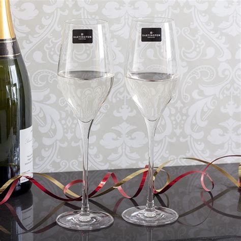 Personalised Dartington Crystal Prosecco Glasses The T Experience