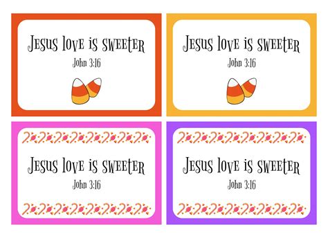 Christian Halloween Candy Labels Printable