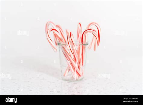 Peppermint Candy Cane Stock Photo - Alamy