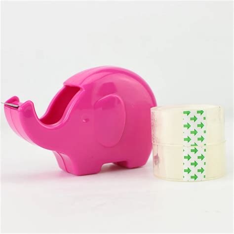 1PC Mini Cartoon Elephant Scotch Tape Dispenser Tape Cutter Sealing ...