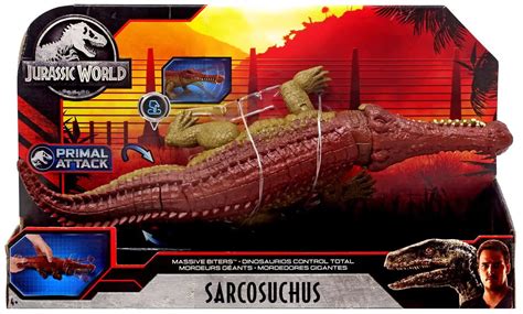 Jurassic World Fallen Kingdom Primal Attack Sarcosuchus Action Figure Massive Biters Red Back