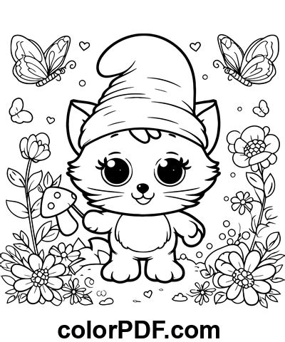 Chibi Schtroumpf Chat Coloriages Et Livres En Pdf