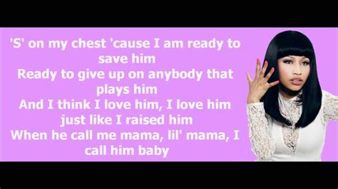 Nicki Minaj - Your Love Lyrics Video | Love yourself lyrics, Nicki ...