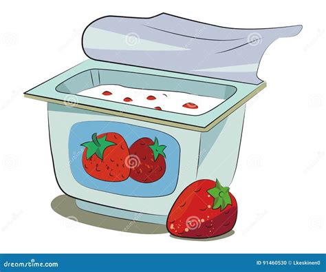 Cartoon Image Of Yogurt Stock Vector Illustration Of Delicious