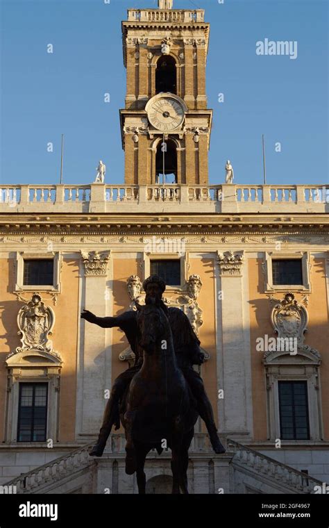 Rome Italy Replica Of The Equestrian Statue Of Marcus Aurelius On