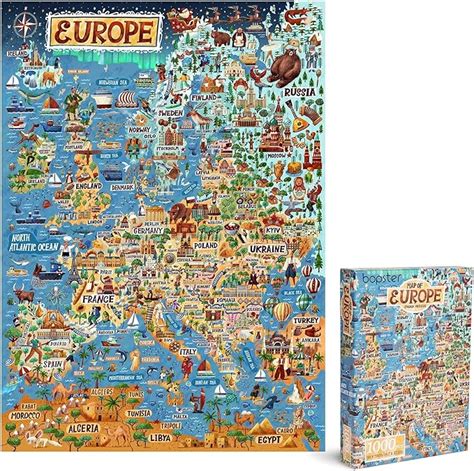 Amazon Jigsaw Puzzles For Adults 1000 Piece Map Of Europe Puzzle