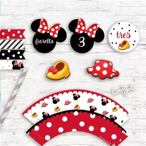 Kit Imprimible Minnie Roja Editable Cumple En Venta En Capital