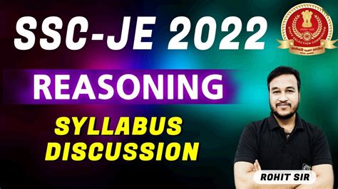 Ssc Je Latest Update I Ssc Je Exam Reasoning Syllabus Discussion L