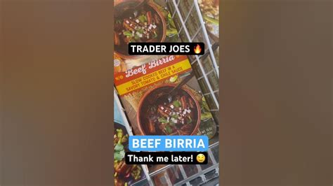 Trader Joes Beef Birria 🔥foodie Youtube