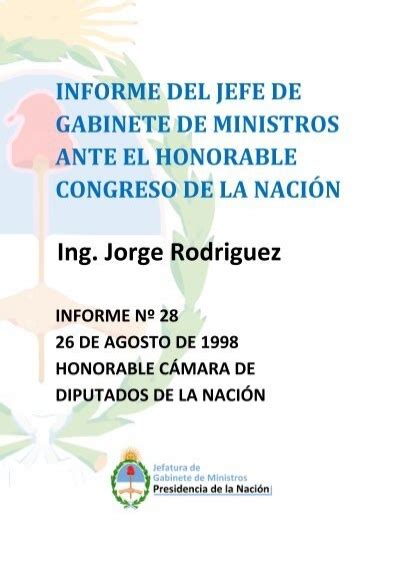 Informe Jefatura De Gabinete De Ministros