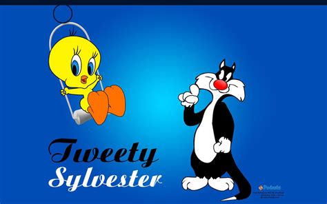 Lonnie Tounes Cartoon Tweety Bird & Sylvester Cat Swing Desktop ...