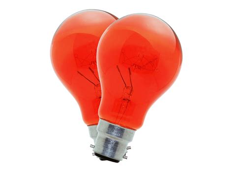 Eveready W W Red Fireglow Gls Light Bulbs Bayonet Bc B Flame