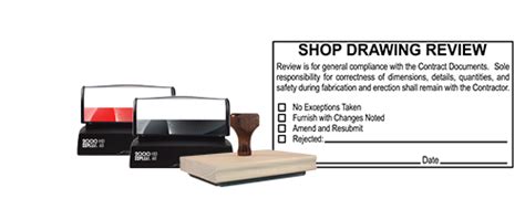 Engineering And Architect Shop Drawing And Review Stamps Rubber Stamp Champ