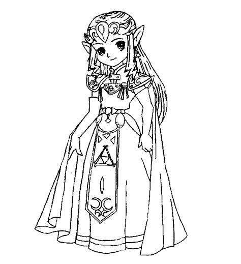 Dibujo De Zelda Para Colorear Y Pintar 53466