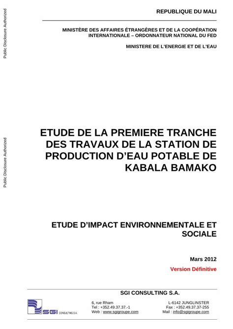 Pdf Etude De La Premiere Tranche Des Travaux De Pdf Fileproduction