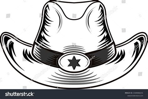 Black Silhouette Traditional American Cowboy Hat Stock Vector (Royalty ...