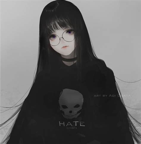 ArtStation - Hatechan, Aoi Ogata Emo Anime Girl, Anime Angel Girl, Dark ...