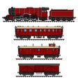 Vintage Red Passenger Steam Train Royalty Free Vector Image